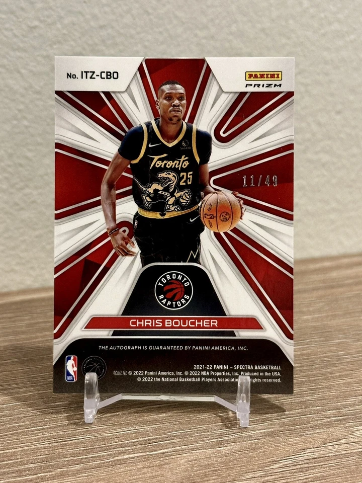 2021-22 Spectra Chris Boucher #UTZ-CBO In The Zone Autographs Astral Prizm /49 - Image 2 of 4