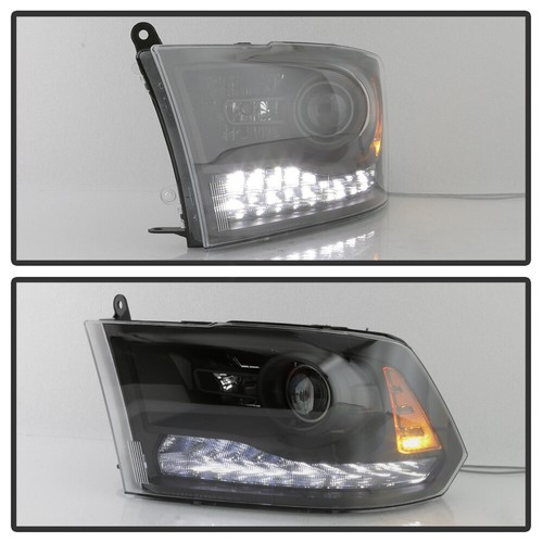 2013-2018 Dodge Ram 1500 2500 3500 Projector Headlights w/ White LED DRL Signal - Picture 8 of 10