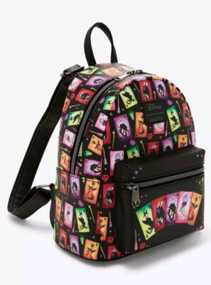 Loungefly Disney Villains Tarot Mini Backpack - Black Multi Cast A Spell On Your Wardrobe With This Disney Villains Glow  main image 3