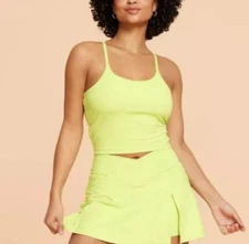 NWT Blogilates sz XS Limeade Strappy Tank Top Active Athleisure Workout