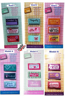 12 Stofflabel Einnähetiketten Etiketten Tilda Rosali Stoff Nähen Handmade Label