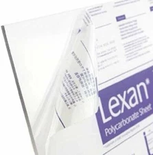 Polycarbonate Lexan Genera Sheet Clear 0.250” - 1/4" x 24" x 48" - Thermoforming