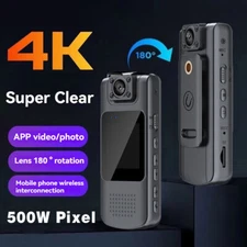 WIFI 1080P Camcorder Mini Police Body Camera HD 180° Video DVR IR Night Cam