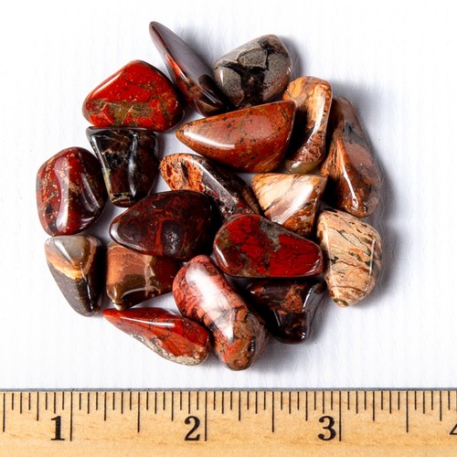 1/2 lb Tumbled Brecciated Jasper Gemstone Crystals 90-110 Stones Rock Specimens - Picture 3 of 6