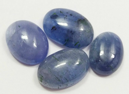 GTL CERTIFIED 39.80 Ct 4 Pcs Natural Blue Tanzanite Oval Untreated Lot Gemst s67 - Picture 4 of 5