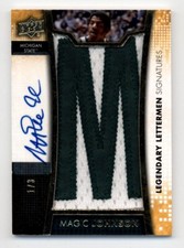 2014-15 Upper Deck Legendary Lettermen Magic Johnson Jersey Patch Autograph #1/3