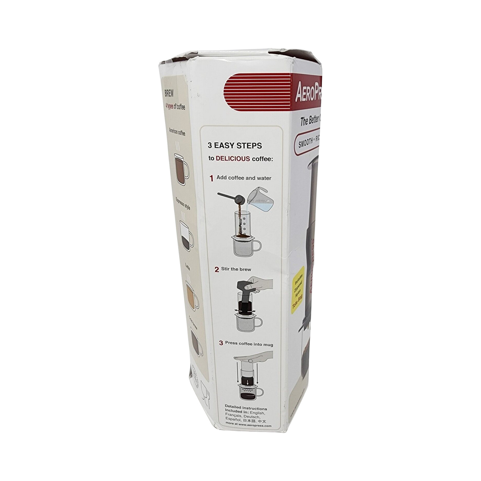 AeroPress Coffee & Espresso Maker French Press Cold Brew with tote bag & filters