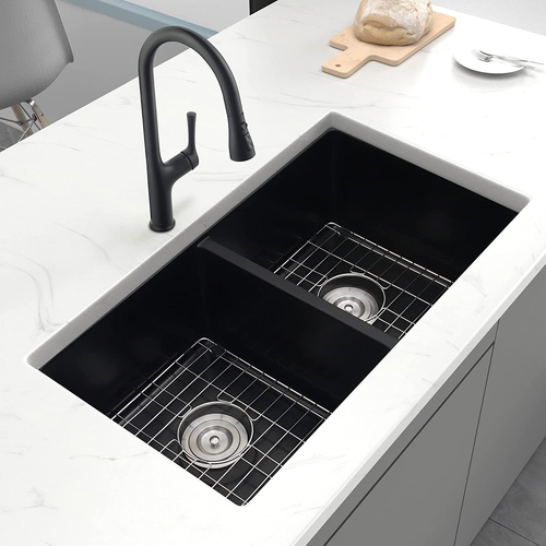 Kitchen Sink Double Bowl,Black Undermount Kitchen Sink 30 X 18 Inch,Double Bowl 7445027780703 eBay