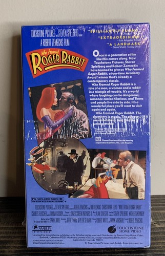 Who Framed Roger Rabbit (VHS) 1988 Comedy Action BOB HOSKINS (sealed) vintage - Picture 5 of 5