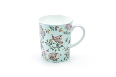 Grace Teaware Spring Forest Friends Blue 12oz Bone China Mug