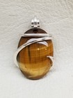Pendant (P183T) Tiger Eye Wire Wrap
