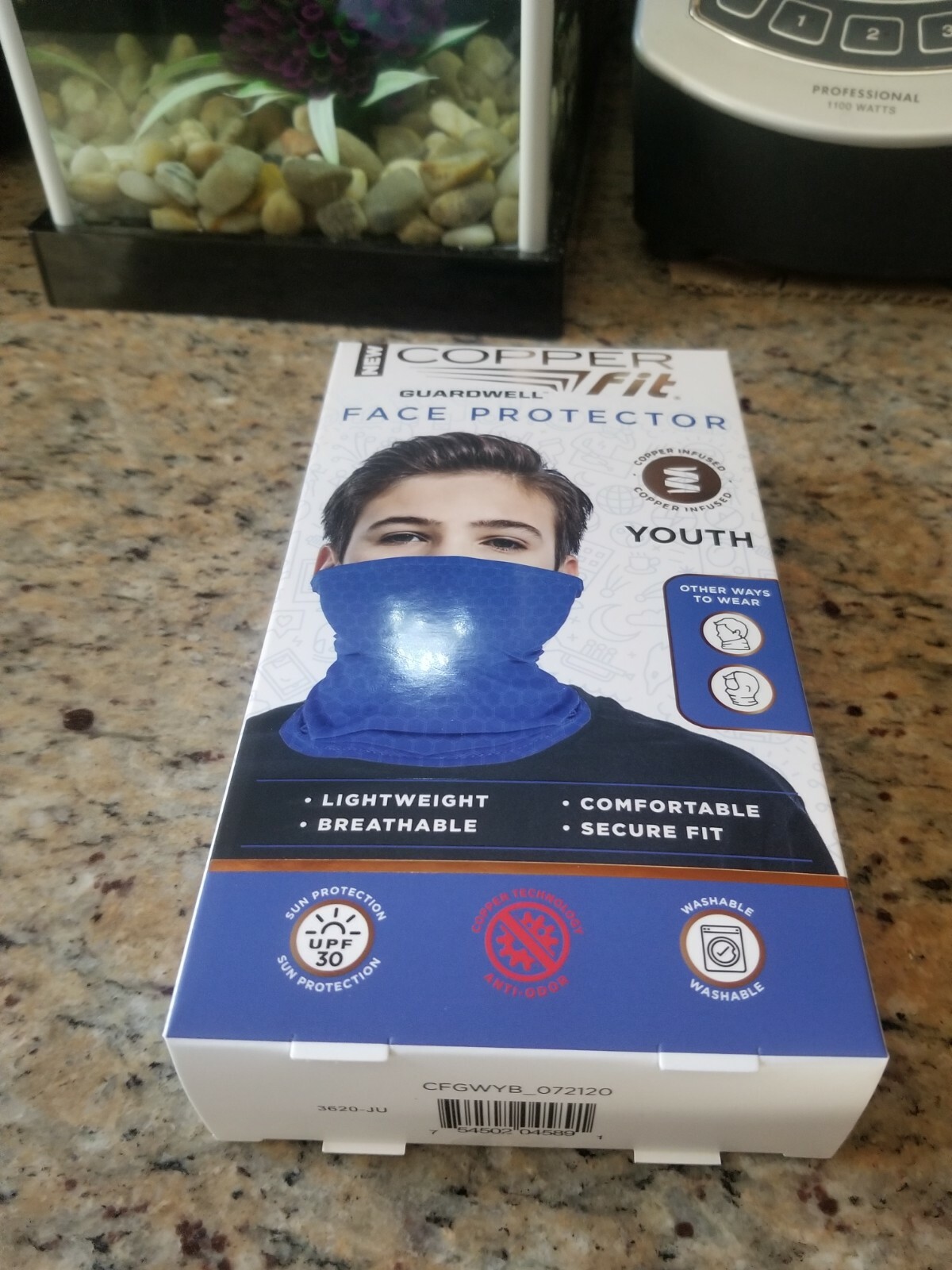 Copper Fit Guardwell Face Protector Youth Mask Blue New 754502045891 eBay