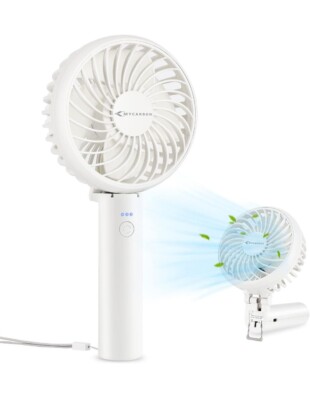 MYCARBON Handventilator, Tragbarer Ventilator Handventilator Faltbar Lüfter 3 Geschwindigkeiten.