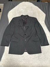 Jos A Bank Men  s Gray Striped Sport Blazer Jacket Size 43R Wool Business