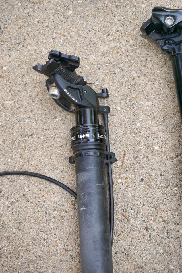 Lote de tija de sillín Dropper negra 30.9 31.6 controles remotos RockShox Reverb ETEN bicicleta de montaña Foto 4 de 4