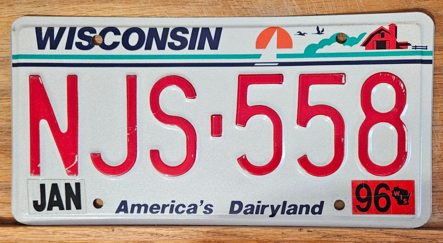 1996 Wisconsin License Plate - 