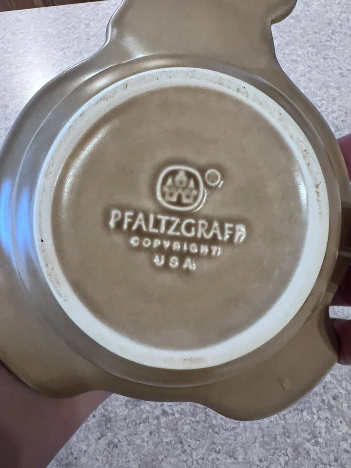 Миска Pfaltzgraff Teddy Bear поррингер каша народное искусство желтовато-коричневое синее блюдо - Изображение 3 из 3