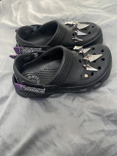 Crocs Marvel Black Panther Wakanda Shoes Size 1 Youth - Picture 2 of 9