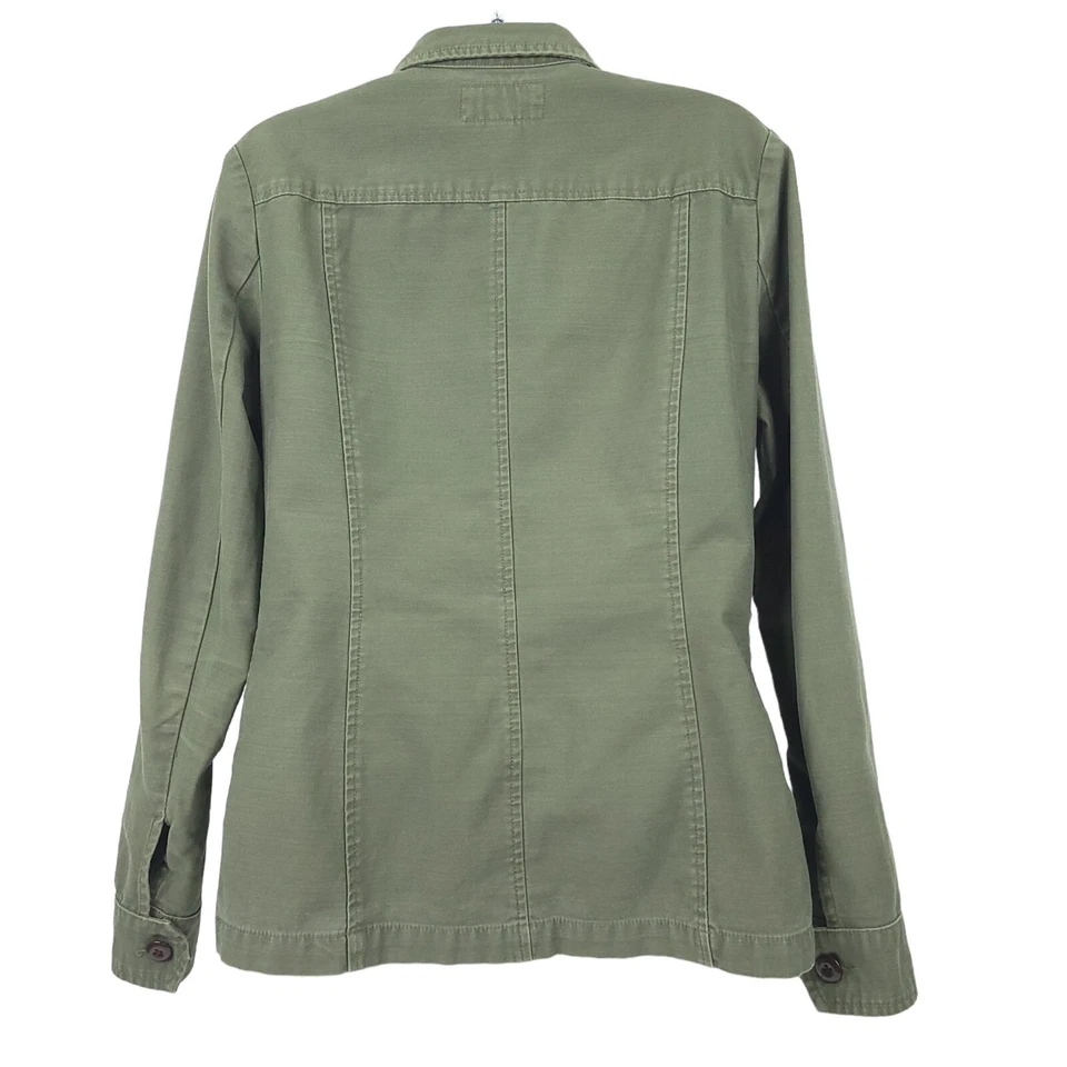 Chaqueta utilitaria True Religion verde militar LEER para mujer talla XS camisa manga larga Foto 2 de 4
