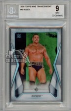 Rusev 2020 Topps WWE Transcendent Card #40 /50 BGS 9 Mint