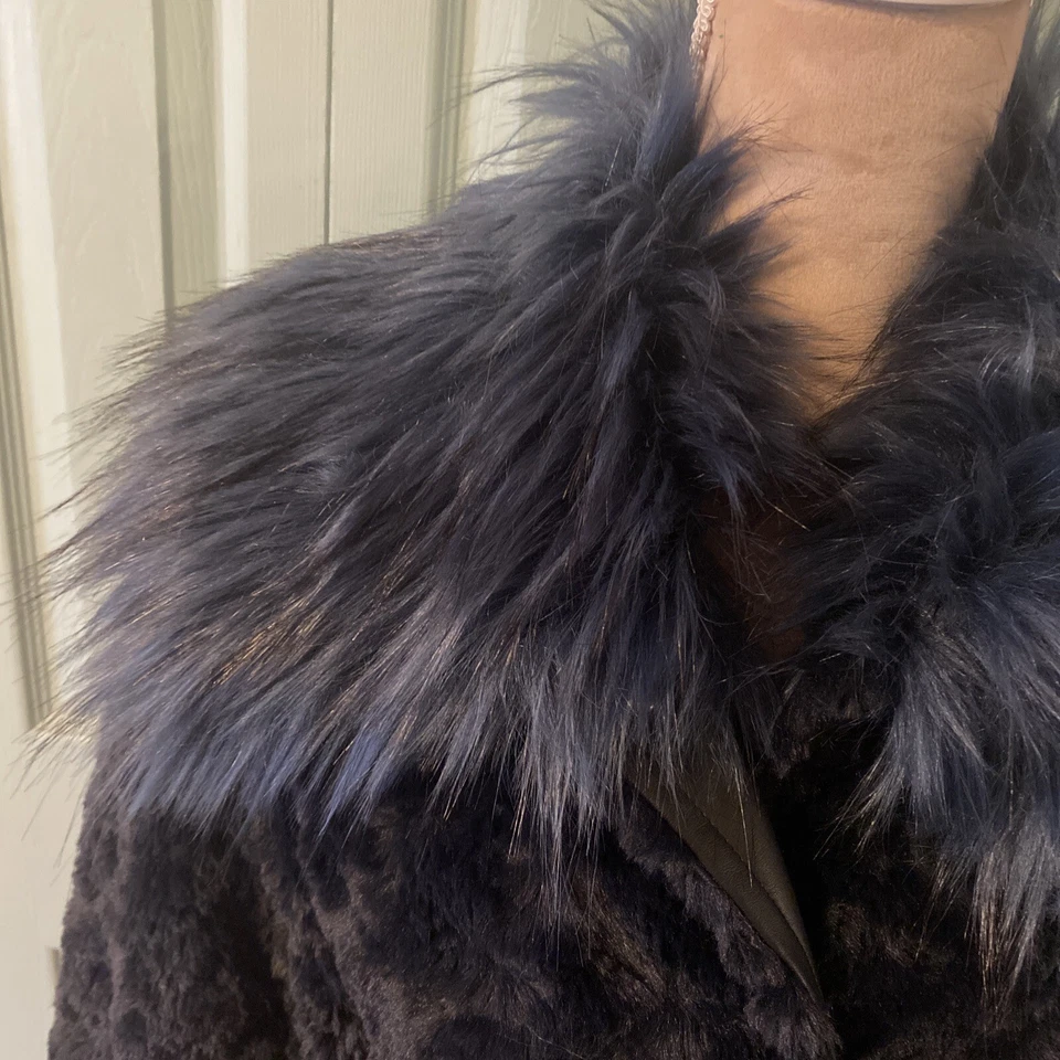 adrienne landau Faux Fur Blue Dreamworld Trolls Large Coat - Image 2 of 4