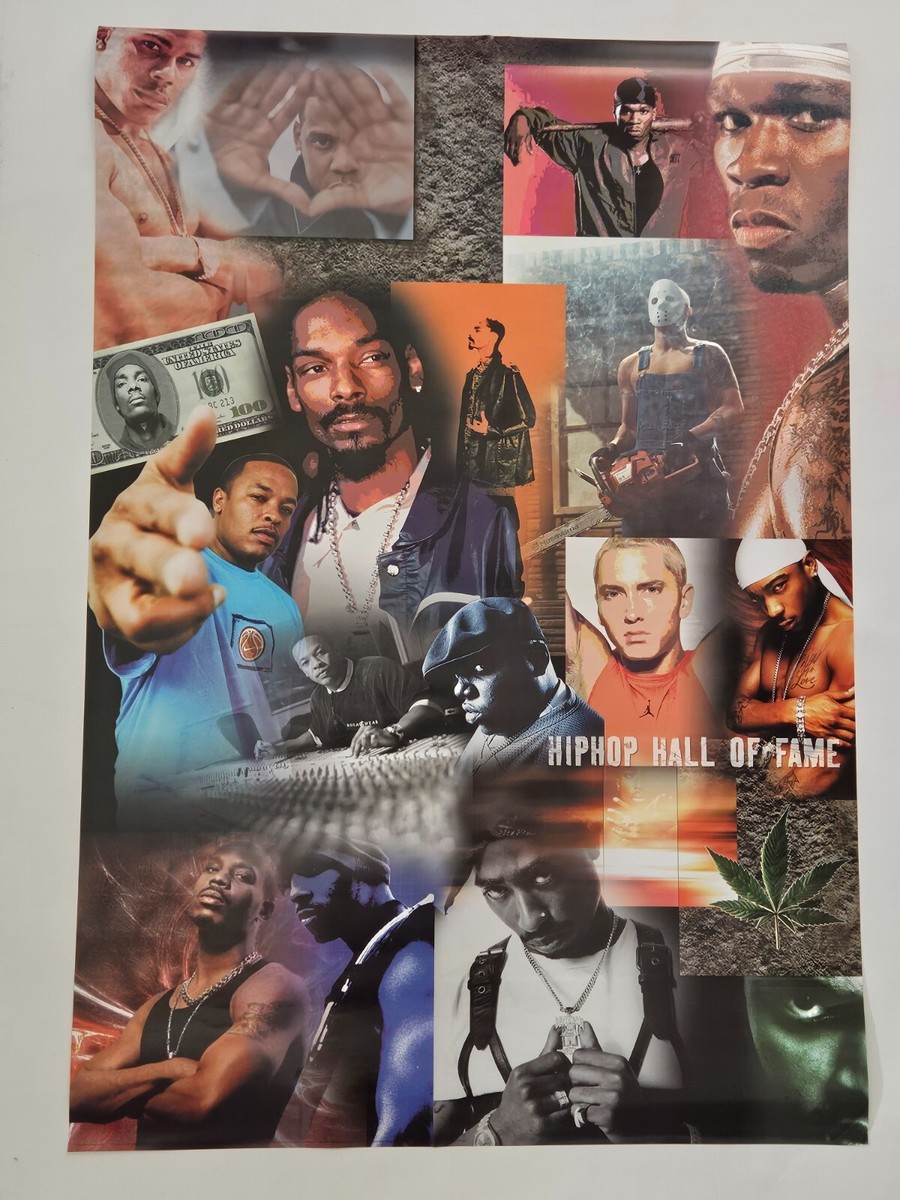 MUSIC POSTER ~ Hip Hop Hall of Fame All Stars 24x35 Eminem 2pac Dr