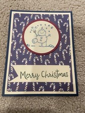 Snowman season Christmas holiday card kit of 6 made with Stampin' Up