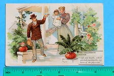 Victorian trade card THE CHILDREN’S DOCTOR – RESULTS OF USING MELLIN’S FOOD