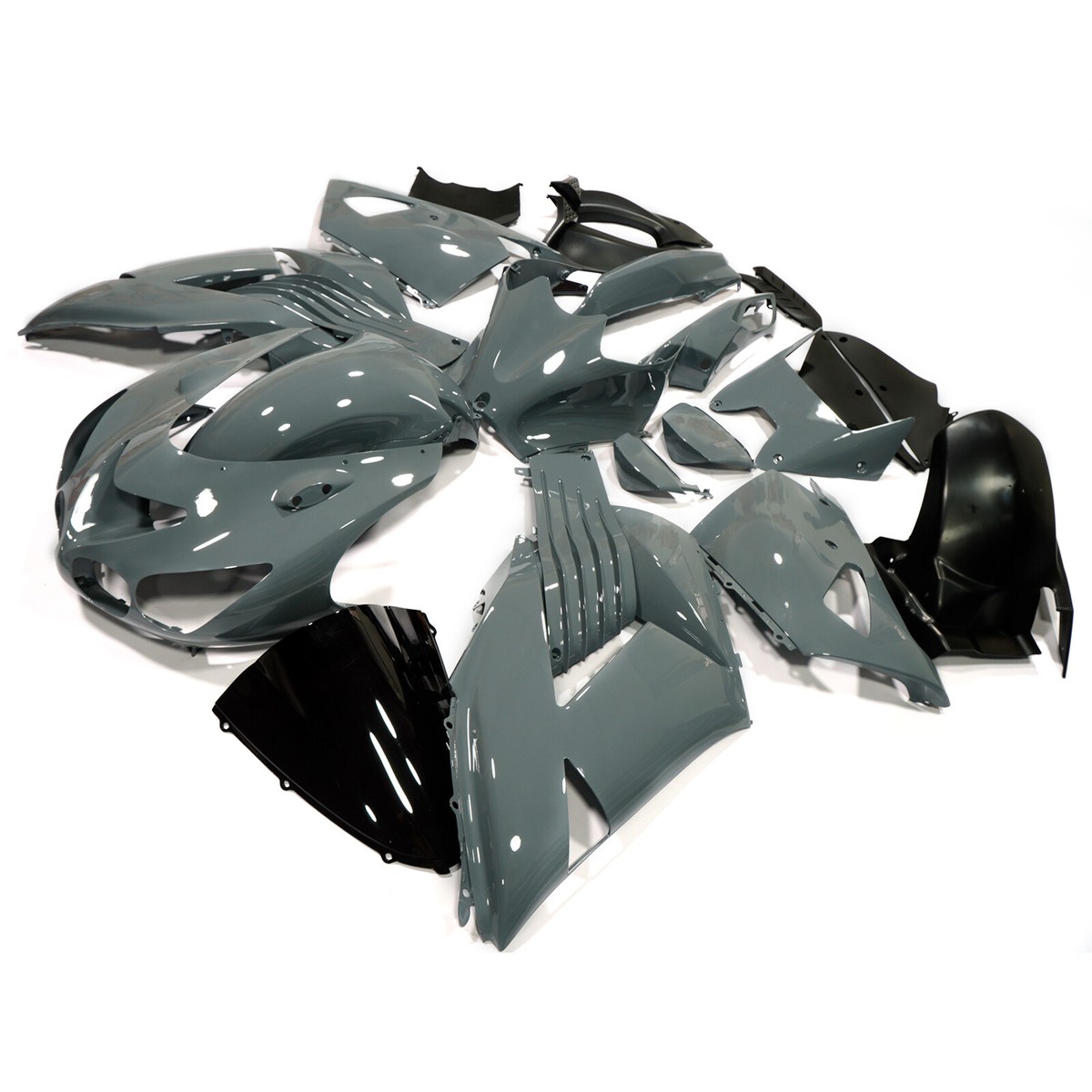 専用　11箱 Grey Painted Fairing Kit for Kawasaki Ninja ZX14 ZX1400C 2006-2011