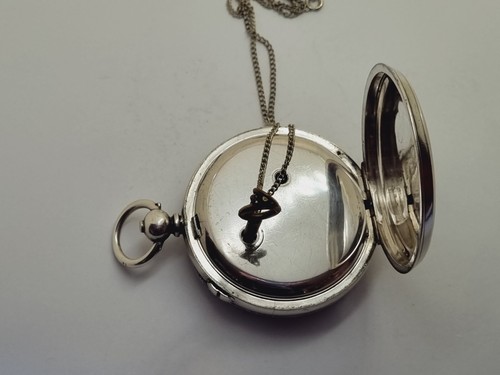 centre seconds chronograph silver pocket watch - Picture 13 of 20