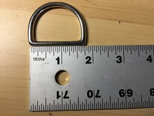 Stainless steel D- Rings. 1- 1/2" . Lot of 2  Dog/Pet Collars, leather straps