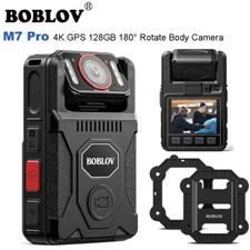 BOBLOV M7 Pro Body Worn Camera with GPS Night Vision Ultra HD 4K/2160P Camcorder