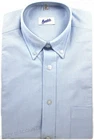 Mens OXFORD SHIRT Short Sleeve PALE BLUE Linen Cotton MANDATE 14" Neck 42" Chest