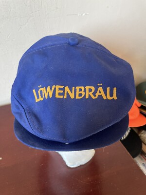 Vintage Lowenbrau Beet Button Bill Snapback Hat / Cap - Blue 