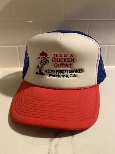 Vtg McCoys Poultry Service “This is a Chicken Outfit” Farm Ranch SnapBack Hat
