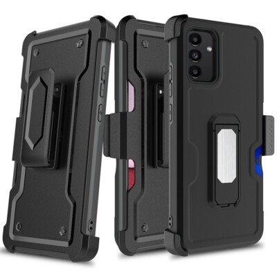 For Samsung Galaxy A16 5G Phone Case Card Slot Holster W/Stand Belt Clip Cover