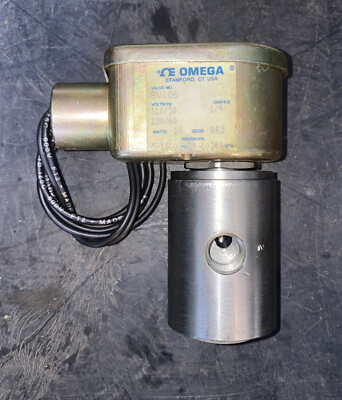 OMEGA 2-Way Normally Closed Pilot Operated Solenoid Valve 1/4  5-1500 PSI, HIL