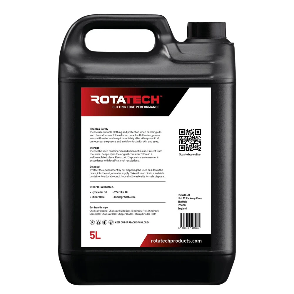 Rotatech ISO 100 5L Universal Chainsaw Chain Bar Oil For All Makes Models