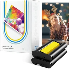 Liene Photo Printer Paper & Ink Cartridge (80 sheets + 2 Ink Cartridge)