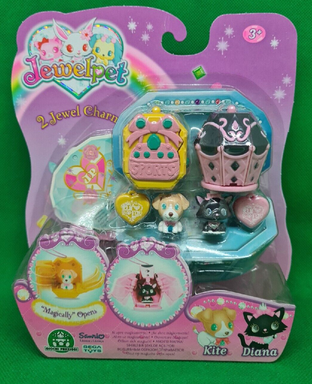 SANRIO-SEGA TOYS - WERTVOLLE SPIELE - JEWEL PET - 2X JEWEL CHARMS - KITE DIANA