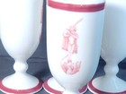 Set of 4 Red Flaming Devil Narrow Cordial Coffee Mugs/Cups — photo 2