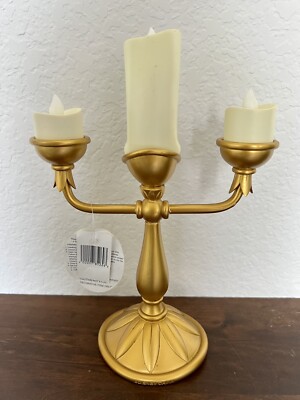 Disney Parks Lumiere Light-Up Candlestick Figurine Beauty Beast