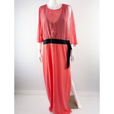BCBGMAXAZRIA Runway Paloma Pink Maxi Dress Size L Formal Evening