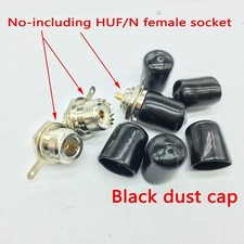 200PCS Black 16mm Protective Plastic Cover Dust Cap for N/UHF Female Connector