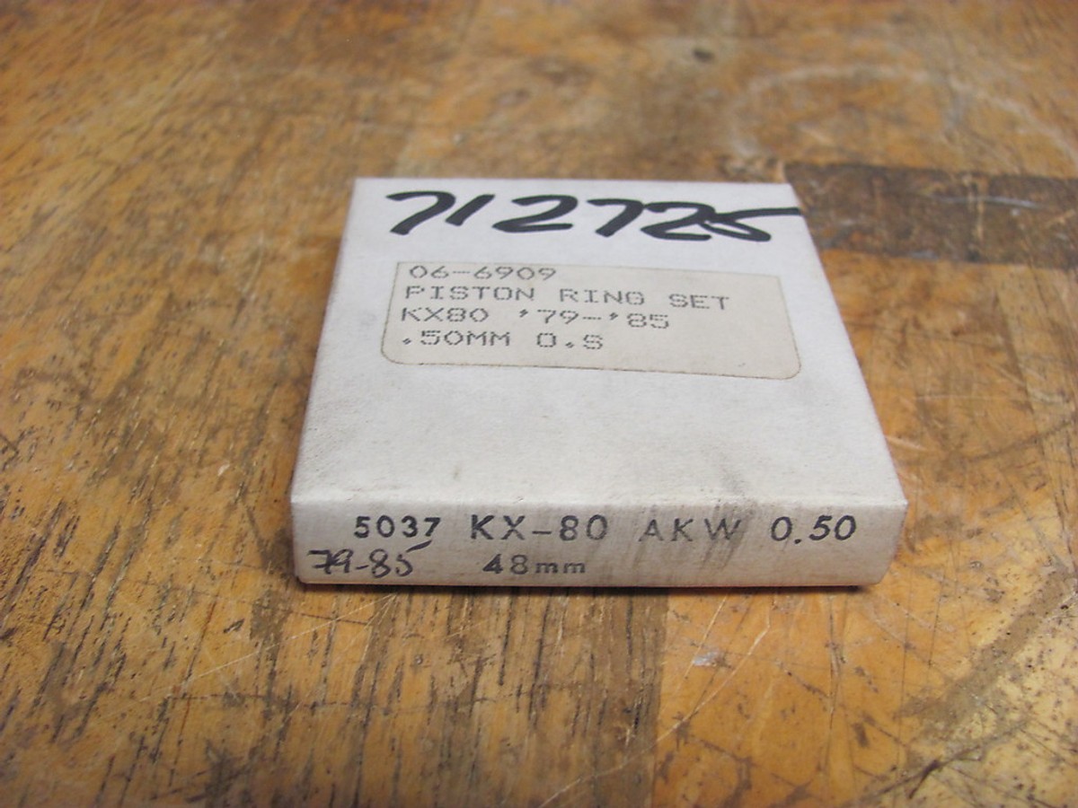 NOS Rocky Cycles Kawasaki Ring Set 1979-1985 KX80 0.50mm O/S