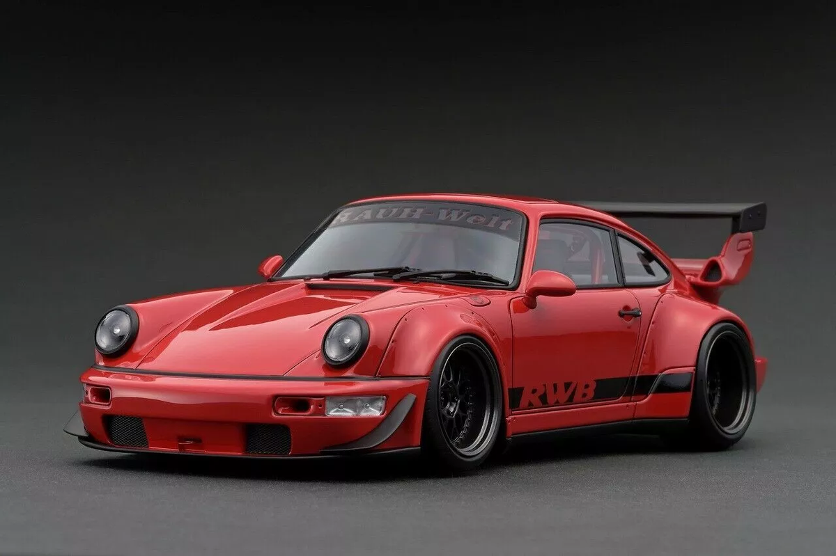 1/18 Porsche 911 964 RWB Wide Body Coupe 1990 Red Resin Ignition