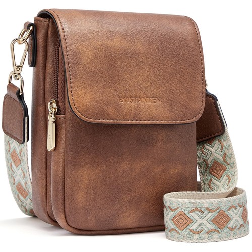 Small Crossbody Bag for Women Cell Purse Leather Wallet Handbags with Card Slots - Picture 20 of 28