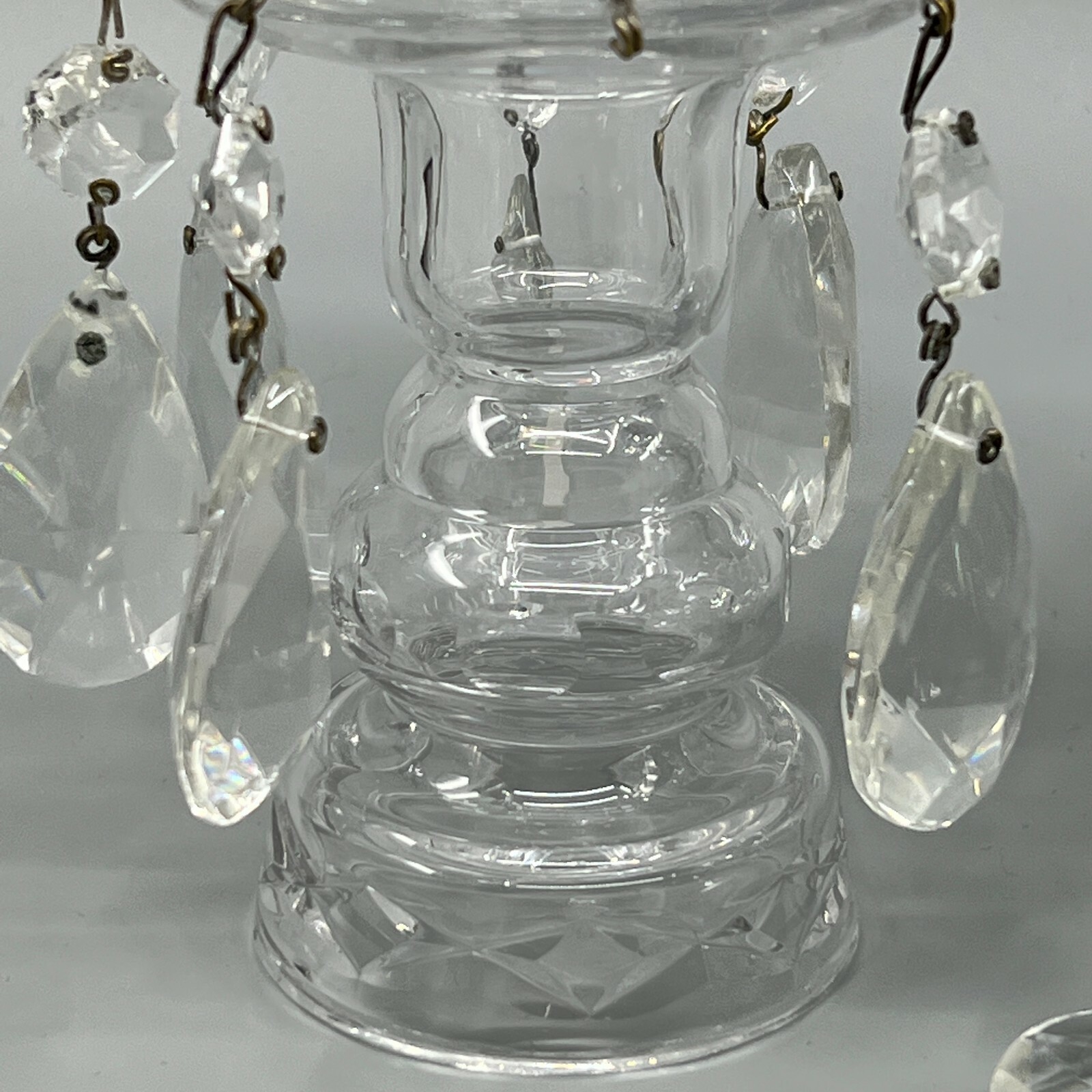 2 Crystal Chandelier Candle Cups 8 Pin One eBay