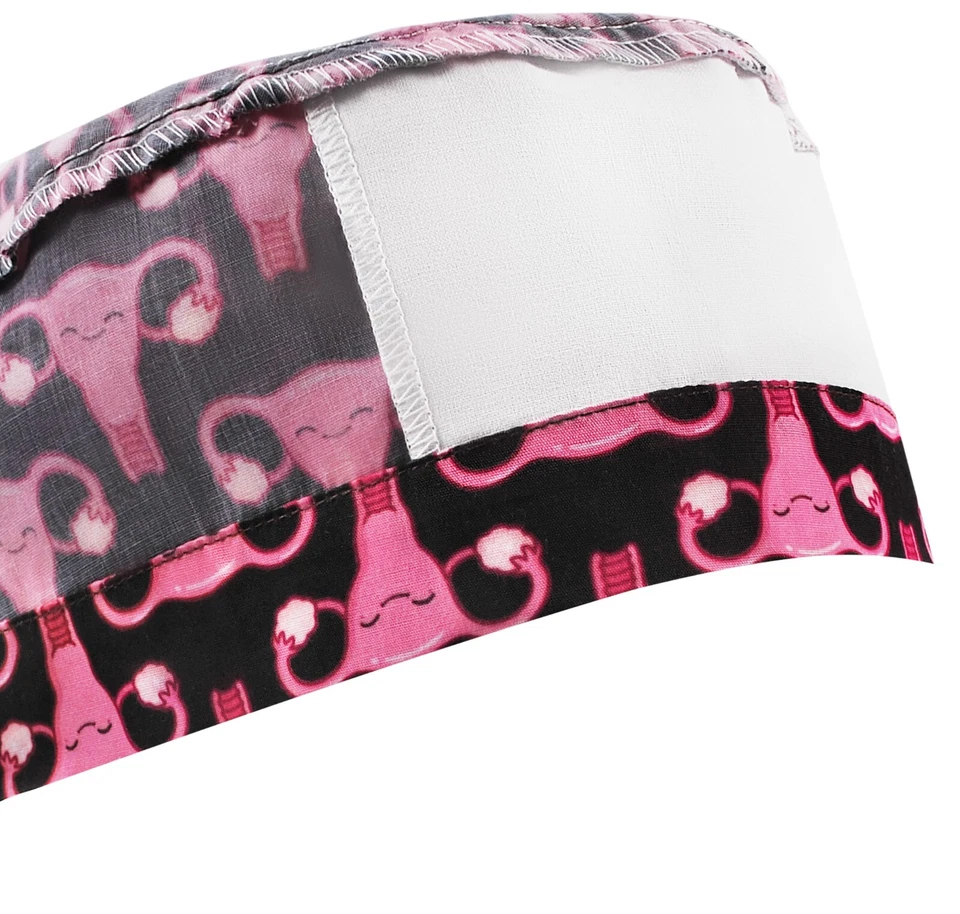 Scrub caps men, surgical cap, scrub hats, uterus nurse hat, OB GYN - Image 3 of 3