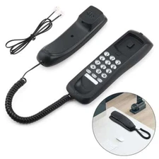 Telephone Desktop Corded Landline Mini Phone For Hotel Office Home Wall Mount